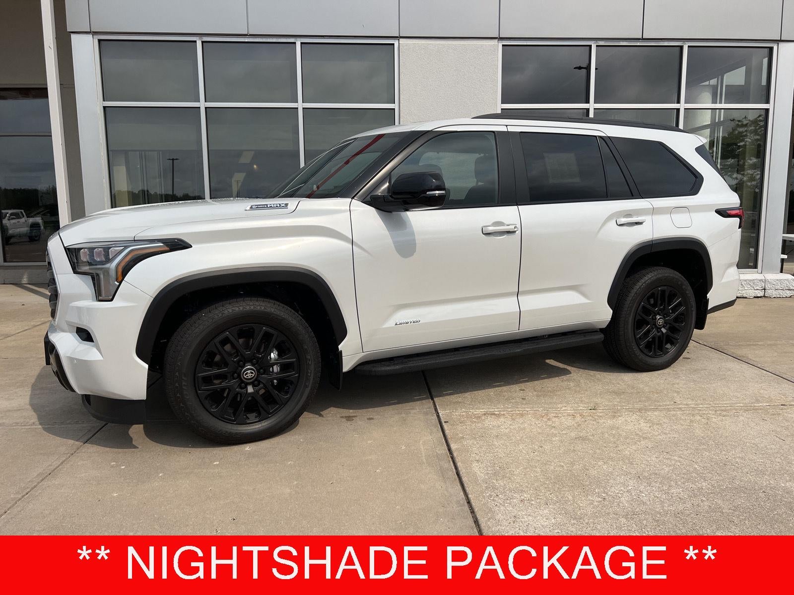 2026 Toyota Sequoia Limited in Wind Chill Pearl — front three-quarter view