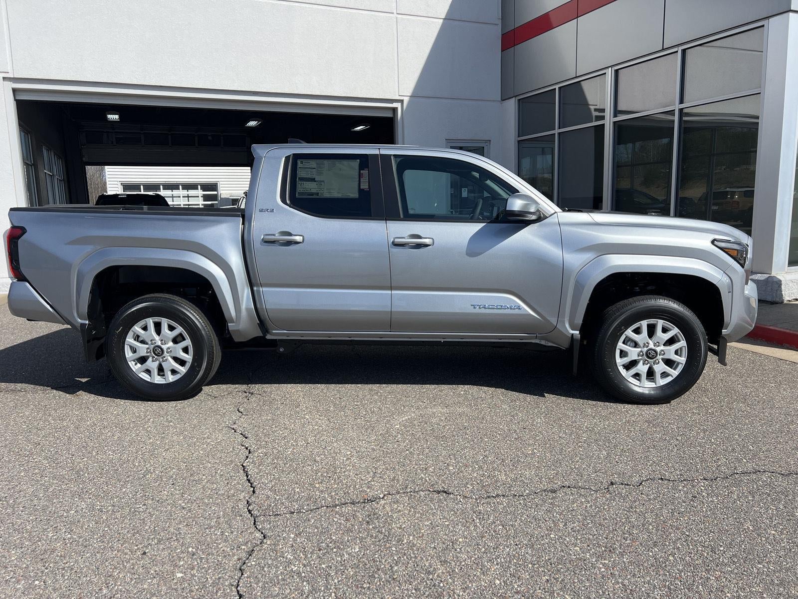 2026 Toyota Tacoma SR5 in Celestial Silver Metallic — front three-quarter view